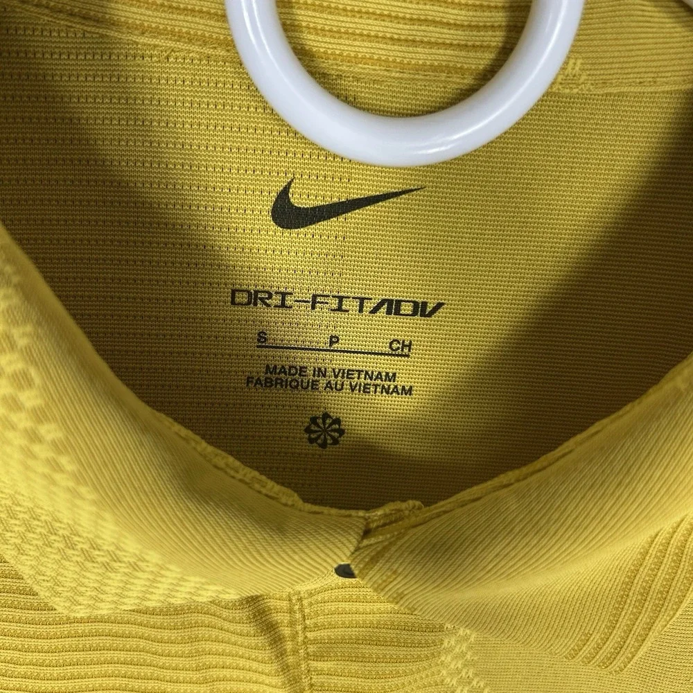 Nike Dri-FIT ADV Tour Golf Polo Mens Small Yellow Camo DR5312-772